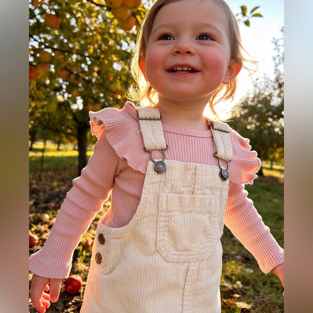 Cat & Jack Pink and Cream Kids Overalls